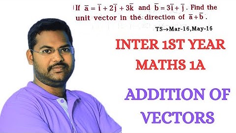 Addition of vectors in telugu@maths naresh eclass