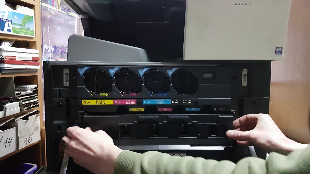 Профилактика коника минолта c224e, чистка лезвий коротрона, чистка ...