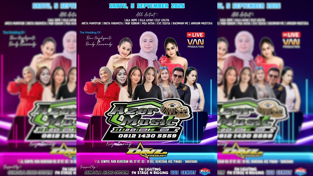 🔴LIVE STREAMING AZER MUSIK - SABTU 5 SEPTEMBER 2026 ( MALAM )