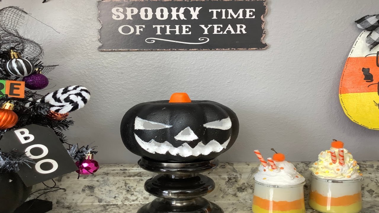 How to Carve Dollar Tree Foam Pumpkin / Dollar Tree DIY Halloween JackoLatern 🎃 YouTube