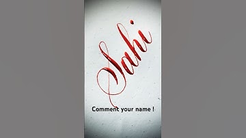 Copperplate calligraphy, tutorial: how I write your name #sahi
