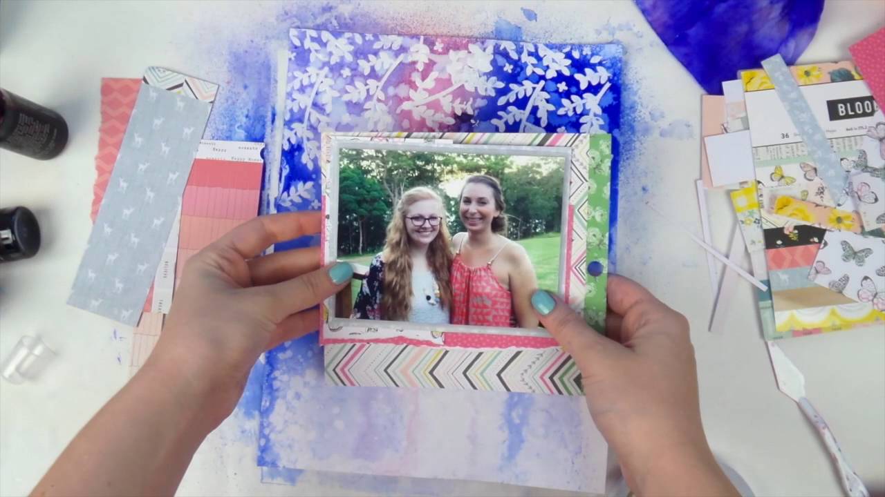 Mixed Media Monday ~ Gel Medium in Stencil + + + INKIE QUILL scrapbooking tarjetas