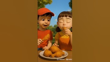 Squid game, whoever takes to eat chiken #asmr #ai #squidgame2 #animation #squidgamchallenge