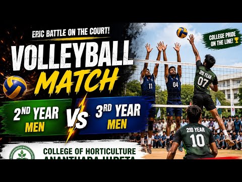 🔥 2nd Year vs 3rd Year Volleyball Match | College of Horticulture Anantharajupeta 🏐 | Epic Battle!