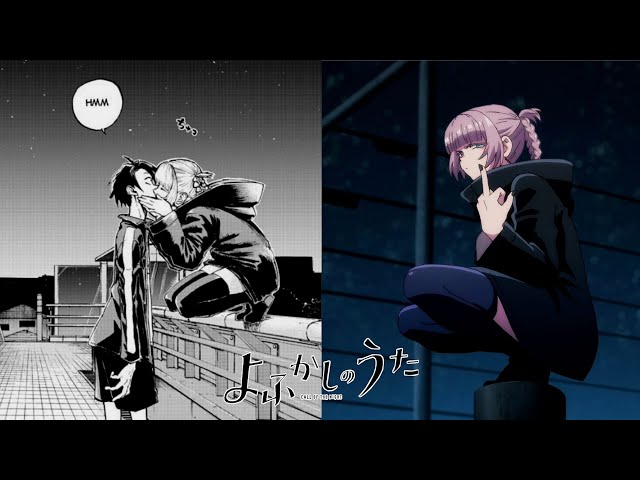 DIFERENCIAS YOFUKASHI NO UTA TEMPORADA 1 CAP. 3 ANIME COMPARACION