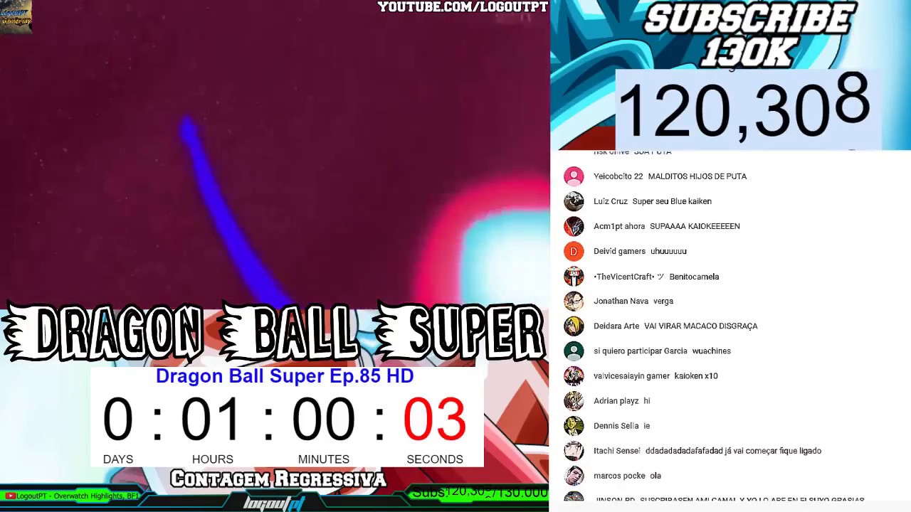 DRAGON BALL SUPER Episode 85 Live Countdown English Subbed, Legendado PT BR