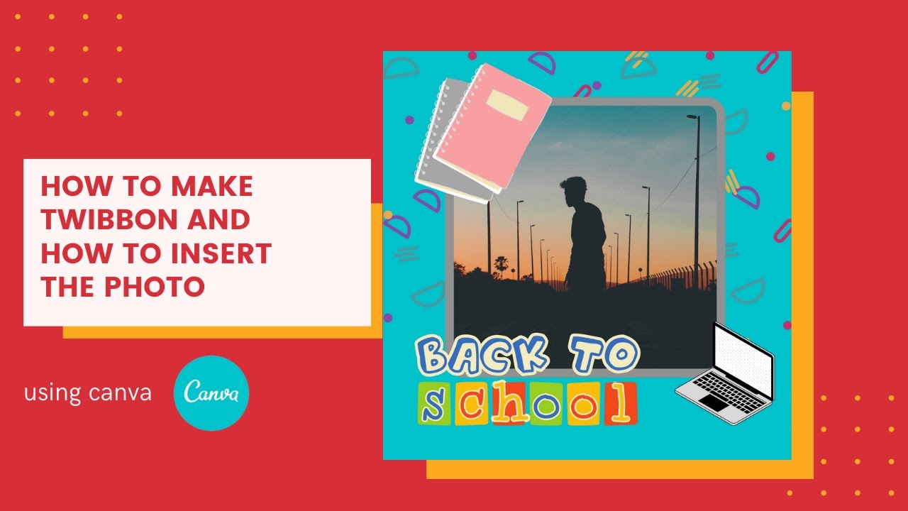How to make twibbon and how to insert photo using Canva | AnggaNS