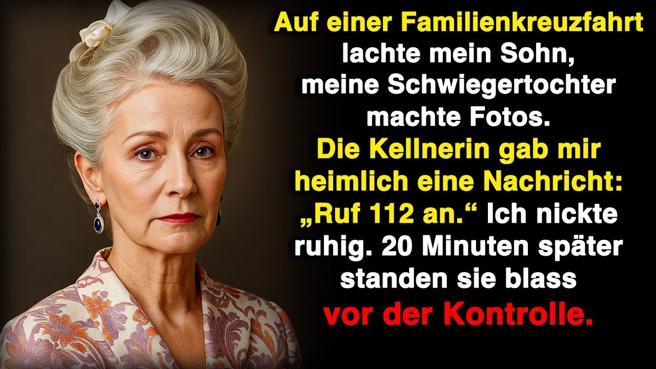 Auf einer Familienkreuzfahrt gab mir die Kellnerin heimlich einen Zettel  „Ruf 112 an!“