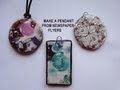 How to MAKE A ROUND PENDANT FROM NEWSPAPER FLYERS, recycle project, paper beads