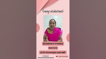 Student Successfully Placed | Java Full Stack Development | Jspiders Marathahalli | Bhargavi panga
