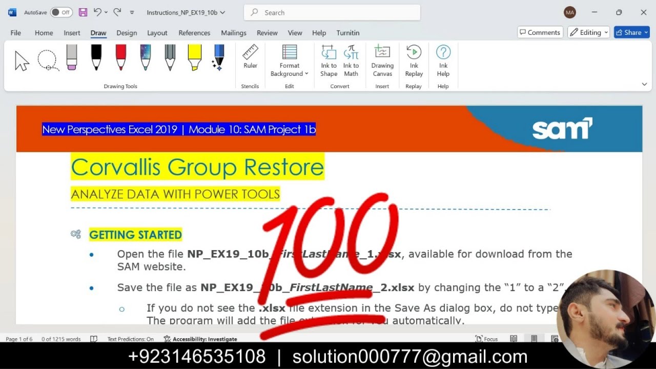 New Perspectives Excel 2019 | Module 10: SAM Project 1b 