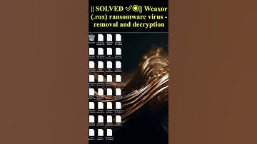 Weaxor (.rox) ransomware virus #shorts #trending #rox #Weaxor