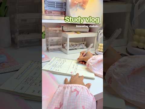 Study vlog📝🎧🌷 #study #aesthetic #studentlife #studyvlog #studywithme #shorts #shortvideo #viral