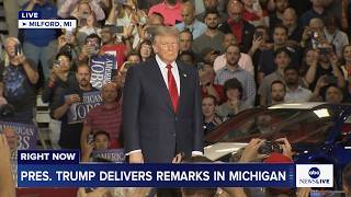 LIVE: President Trump delivers remarks in Milford, Michigan