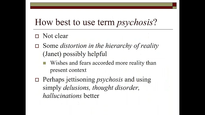 What is Dissociation and What is Psychosis:  A Con...