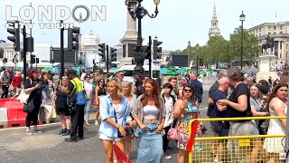 🇬🇧LONDON CITY TOUR | London West End Live in Trafalgar Square | London Street Walk 4k HDR