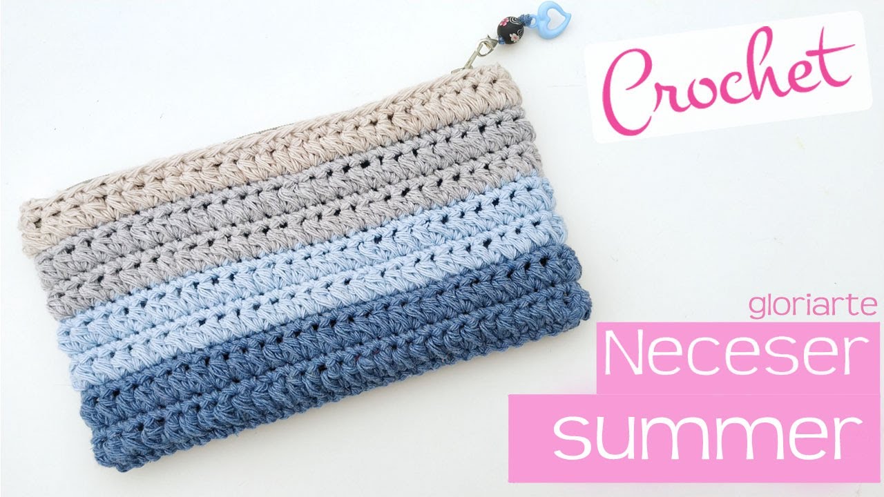 NECESER o ESTUCHE de GANCHILLO SUMMER. TOILETRY BAG or CASECROCHET