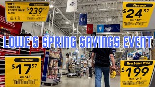 Best of Lowe's Spring Savings Event #dewalt #kobalt #craftsman #kreg #lowes #springsale #salealert