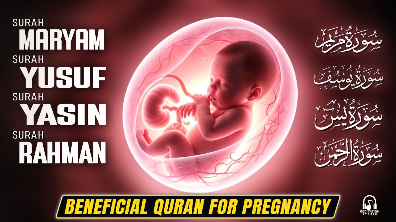 Pregnancy Quran Recitation For Mother | Surah Maryam, Yusuf, Yasin, Ar-Rahman | Listen daily