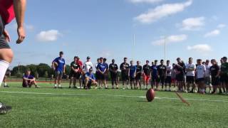 NFL Kicker Nick Folk at the 2017 Chris Sailer Kicking TX Summer Camp.
