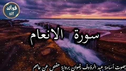 سورة الأنعام كاملة بصوت جميل جدا وبصوت هادئ ومريح الشيخ أسامة عبد الرؤوف رضوان