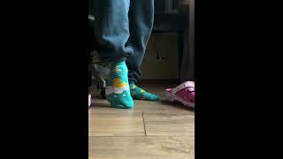 Socks Of The Day - 17.02.25 - Blue Socks And Pink Crocs