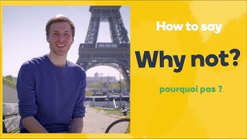 How to say "Why not?" in French - Learn French fast with Memrise