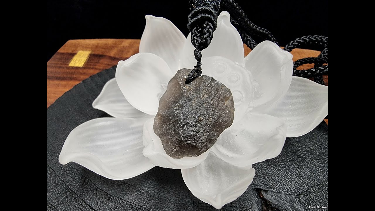 Liontin Batu Meteorite Tektite Arizona Energy Booster Stone 26mm A056