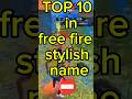 TOP 10 in free fire stylish name ✅📛#freefire #stylish #name #foryou #trending #ff