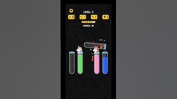 Color Water Sort - Level 3 to 4 - Color Liquid - Water Sort Puzzle - Color Sorting #shorts  #games