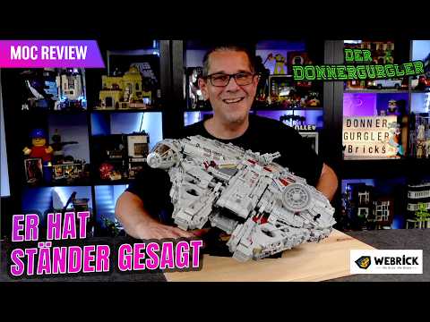 Jetzt steht er auf dem Display Stand. Ultimate Millenium Falcon Playset von 2bricks - webrick
