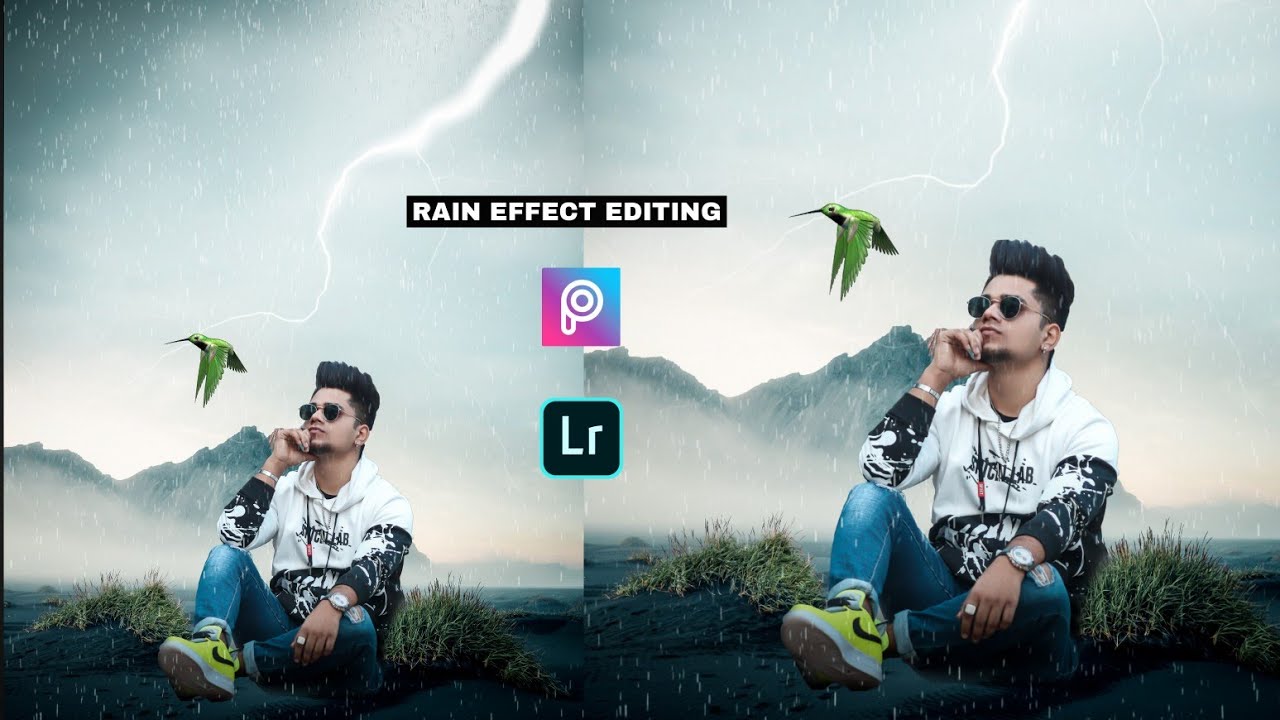 Rain Effect Photo Editing In Mobile || Picsart & Lightroom App - Ronnie Editing Zone