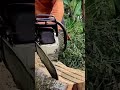 the process of splitting wood with a saw machine  #shorts