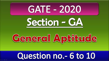GATE 2020 Physics Solution |Section–GA General Aptitude |Question-6-10| Detail Solution