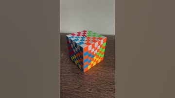 7x7 Superflip Cube Transition 😲 #rubikscube #pattern #transition #shorts