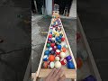 マーブルラン53 marble run　銀色レール、木製スロープ　カラフルビリヤード　ショート映像版