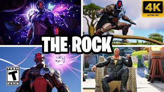 Evolution of 'The Rock' Foundation in All Fortnite Trailers & Live Events | Ultra HD 60 FPS
