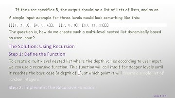 Create a Multi-Level Nested List in Python Based on User Input