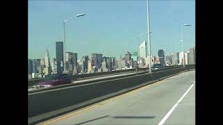 Queensboro Bridge westbound upper level, Manhattan, LIC view 2002