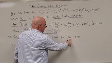 Cauchy-Euler Equation and Theorem (1)