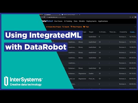 Using IntegratedML with DataRobot