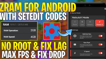 Enable Zram For Android With SetEdit Codes : No Root || Get Max FPS & Fix FPS Shutters || Fix Lag !