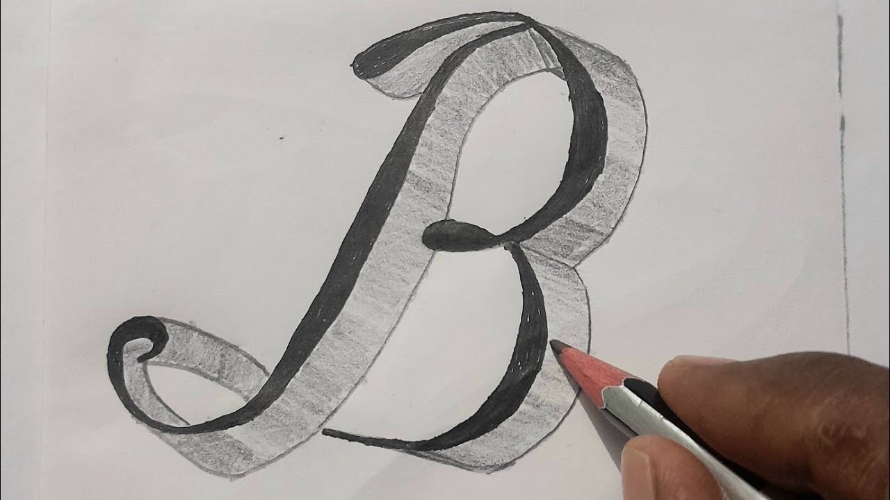 3D Drawing Letter On Paper.How To Write 3D Letter - YouTube