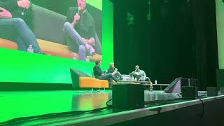 Ralph Macchio & William Zabka Q&A panel at Comic Con Liverpool 2025 (front row)