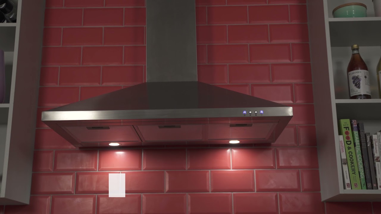 Falco 90cm Stainless Steel Pyramid Chimney Extractor FAL 90 52S| Hirsch's