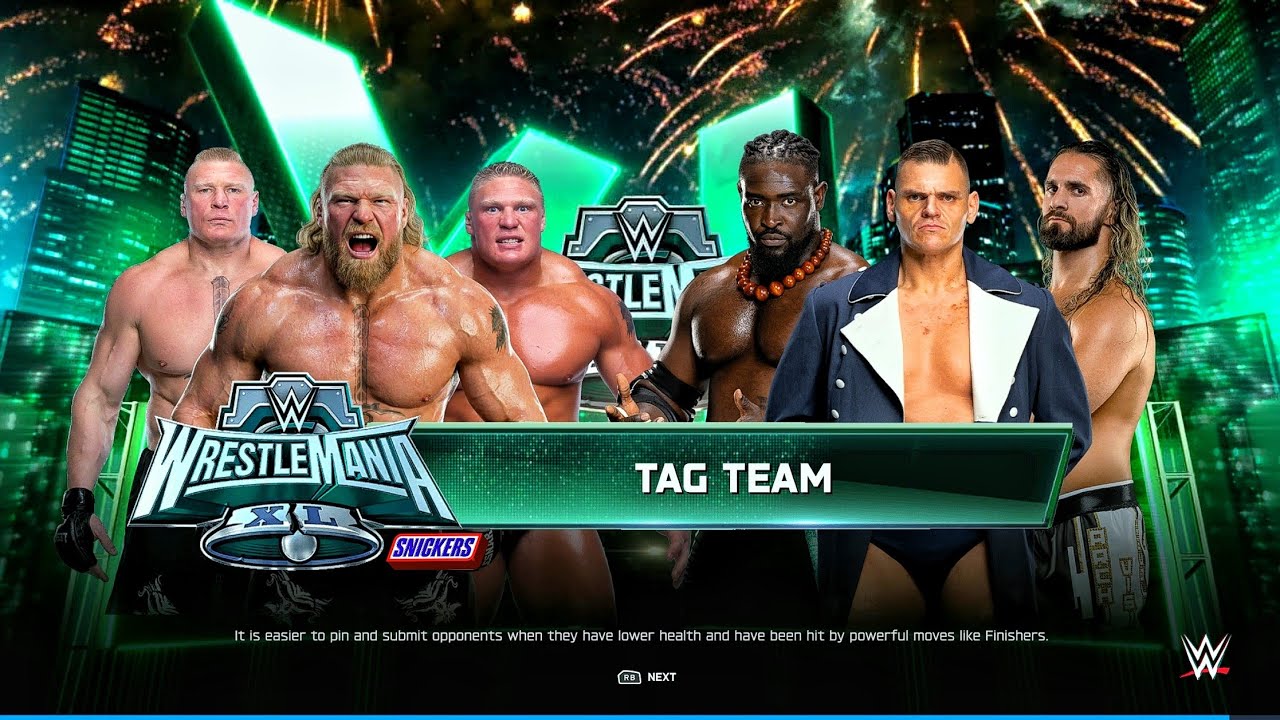 Team Brock Lesnar Vs His WrestleMania Opponents | Tag Team Elimination Match ®| WWE 2k25 