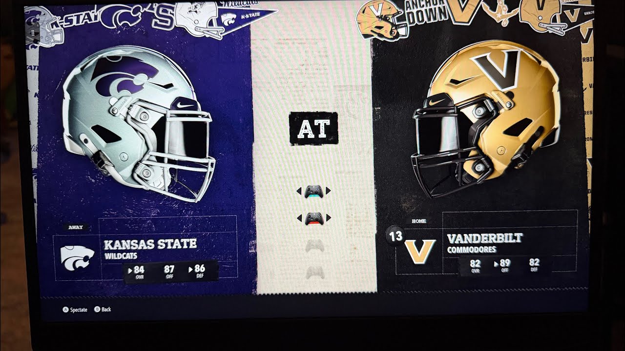 2026 NCAA Football January Madness: 1st Round #14 Kansas State @ #3 Vanderbilt (Peach Region)