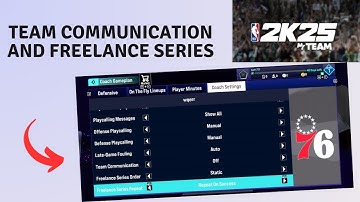 How to change Team Communication and Freelance series Settings in NBA 2K25 MyTEAM Mobile