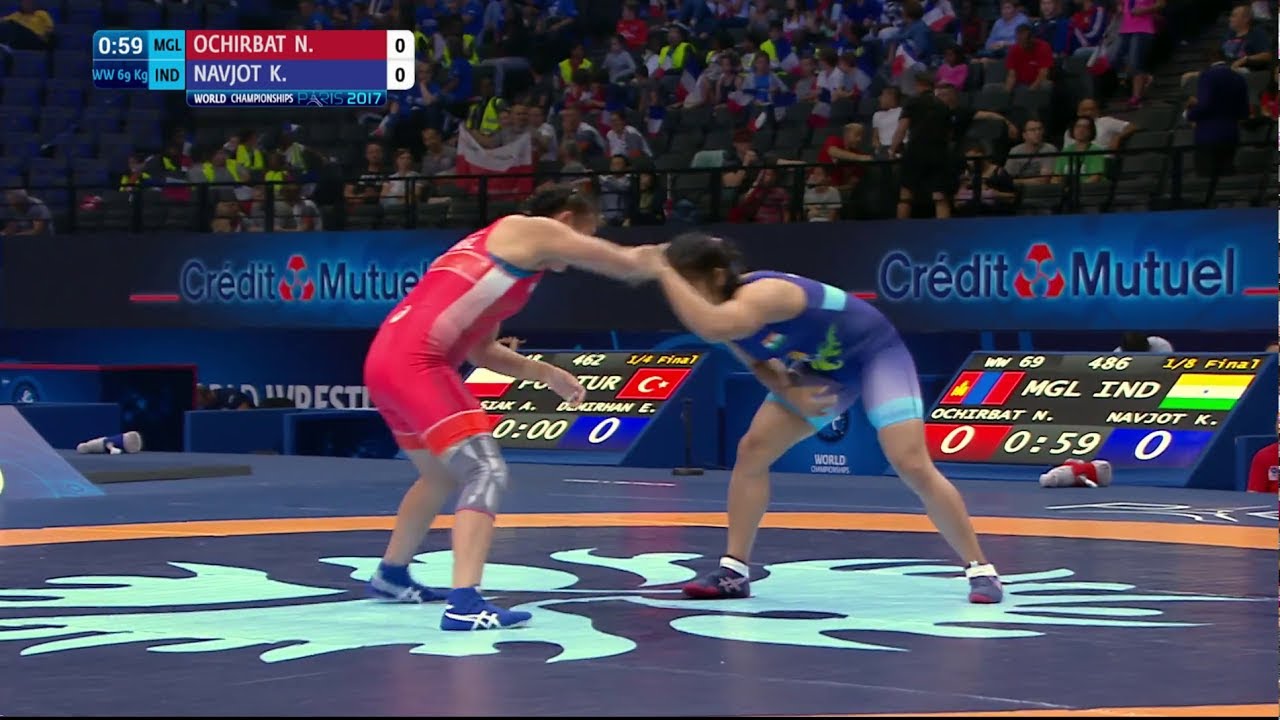 1/8 WW - 69 kg: N. OCHIRBAT (MGL) df. K. NAVJOT (IND) by VPO1, 10-5