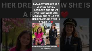 Lost her leg at 7, now she's a pilot ✈️💪🦿 #LaraThePilot #nolimits #dreambig #inspiration #shorts